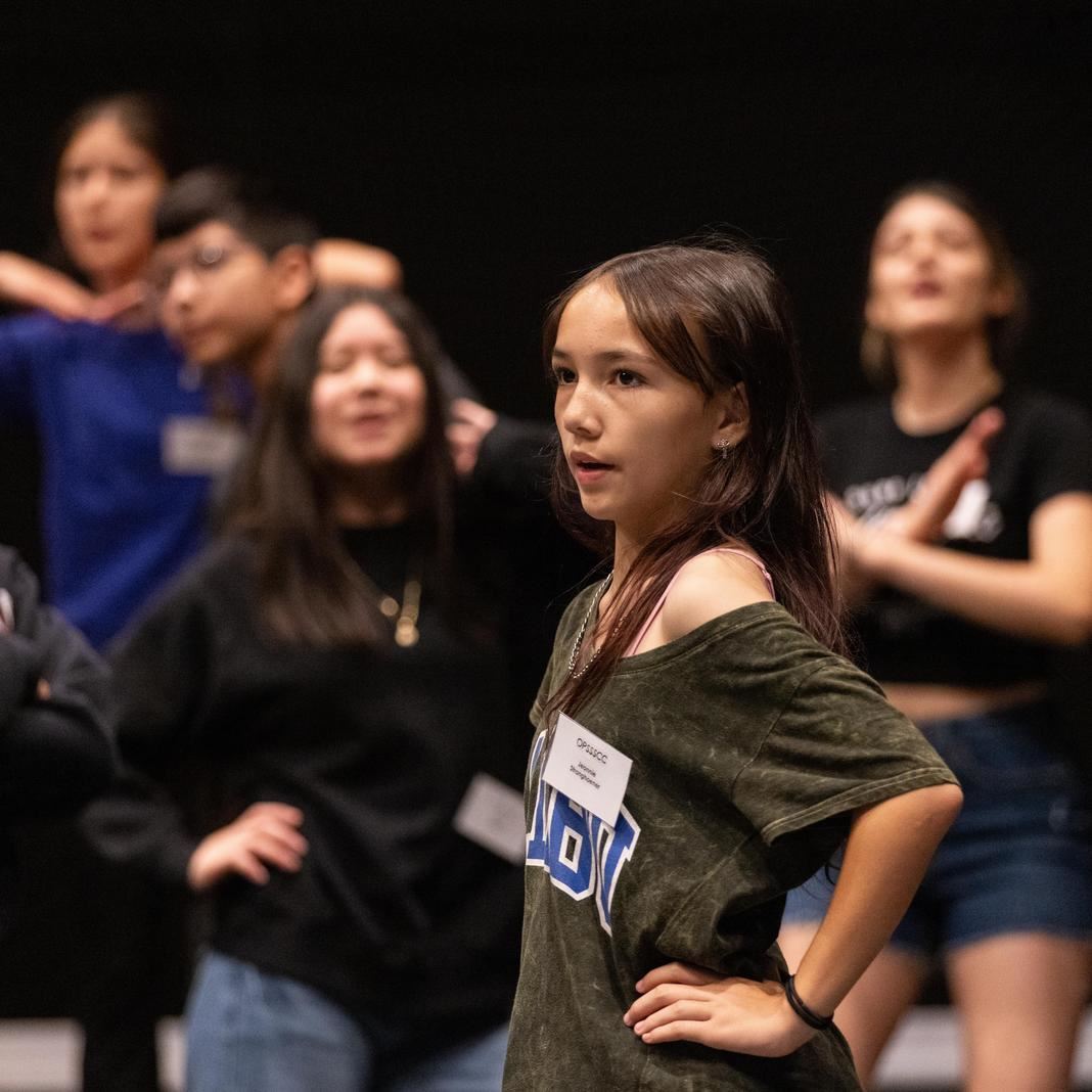  A student performs at camp